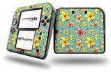 Beach Flowers Seafoam Green - Decal Style Vinyl Skin fits Nintendo 2DS - 2DS NOT INCLUDED