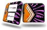Black Waves Orange Hot Pink - Decal Style Vinyl Skin fits Nintendo 2DS - 2DS NOT INCLUDED