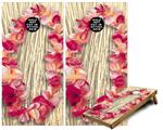 Cornhole Game Board Vinyl Skin Wrap Kit - Aloha fits 24x48 game boards (GAMEBOARDS NOT INCLUDED)