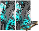 Cornhole Game Board Vinyl Skin Wrap Kit - Baja 0032 Neon Teal fits 24x48 game boards (GAMEBOARDS NOT INCLUDED)