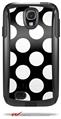 Kearas Polka Dots White On Black - Decal Style Vinyl Skin fits Otterbox Commuter Case for Samsung Galaxy S4 (CASE SOLD SEPARATELY)