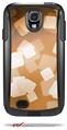 Bokeh Squared Orange - Decal Style Vinyl Skin fits Otterbox Commuter Case for Samsung Galaxy S4 (CASE SOLD SEPARATELY)