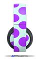 Vinyl Decal Skin Wrap compatible with Original Sony PlayStation 4 Gold Wireless Headphones Kearas Polka Dots Purple And Blue (PS4 HEADPHONES  NOT INCLUDED)