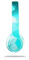 Skin Decal Wrap compatible with Beats Solo 2 WIRED Headphones Bokeh Squared Neon Teal (HEADPHONES NOT INCLUDED)