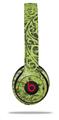 Skin Decal Wrap compatible with Beats Solo 2 WIRED Headphones Folder Doodles Sage Green (HEADPHONES NOT INCLUDED)