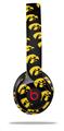 Skin Decal Wrap compatible with Beats Solo 2 WIRED Headphones Iowa Hawkeyes Tigerhawk Tiled 06 Gold on Black (HEADPHONES NOT INCLUDED)