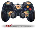 Poppy Orange Navy - Decal Style Skin fits Logitech F310 Gamepad Controller (CONTROLLER SOLD SEPARATELY)