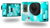 Bokeh Squared Neon Teal - Decal Style Skin fits GoPro Hero 3+ Camera (GOPRO NOT INCLUDED)