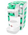 Decal Style Vinyl Skin compatible with Keurig K10 / K15 Mini Plus Coffee Makers Kearas Daisies Stripe SeaFoam (KEURIG NOT INCLUDED)