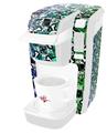 Decal Style Vinyl Skin compatible with Keurig K10 / K15 Mini Plus Coffee Makers Splatter Girly Skull Rainbow (KEURIG NOT INCLUDED)