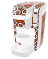 Decal Style Vinyl Skin compatible with Keurig K10 / K15 Mini Plus Coffee Makers Locknodes 03 Burnt Orange (KEURIG NOT INCLUDED)