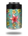 Skin Decal Wrap for Yeti Colster, Ozark Trail and RTIC Can Coolers - Beach Flowers Seafoam Green (COOLER NOT INCLUDED)