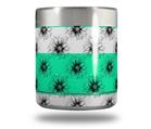 Skin Decal Wrap for Yeti Rambler Lowball - Kearas Daisies Stripe Sea Foam