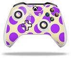 WraptorSkinz Decal Skin Wrap Set works with 2016 and newer XBOX One S / X Controller Kearas Polka Dots Purple On Cream (CONTROLLER NOT INCLUDED)