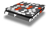 Vinyl Decal Skin Wrap compatible with Sony PlayStation 4 Slim Console Locknodes 04 Red (PS4 NOT INCLUDED)