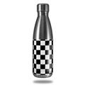 Skin Decal Wrap for RTIC Water Bottle 17oz Checkers White (BOTTLE NOT INCLUDED)