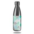 Skin Decal Wrap for RTIC Water Bottle 17oz Brushed Circles Seafoam (BOTTLE NOT INCLUDED)