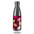 Skin Decal Wrap for RTIC Water Bottle 17oz Plain Leaves On Burgundy (BOTTLE NOT INCLUDED)