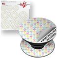 Decal Style Vinyl Skin Wrap 3 Pack for PopSockets Kearas Hearts White (POPSOCKET NOT INCLUDED)