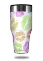 Skin Decal Wrap for Walmart Ozark Trail Tumblers 40oz Rainbow Lips White (TUMBLER NOT INCLUDED) by WraptorSkinz