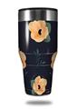 Skin Decal Wrap for Walmart Ozark Trail Tumblers 40oz - Poppy Orange Navy (TUMBLER NOT INCLUDED)