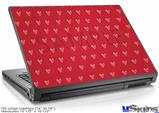 Laptop Skin (Large) - Hearts Red On White