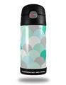 Skin Decal Wrap for Thermos Funtainer 12oz Bottle Brushed Circles Seafoam (BOTTLE NOT INCLUDED) by WraptorSkinz