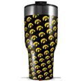 Skin Wrap Decal for 2017 RTIC Tumblers 40oz Iowa Hawkeyes Tigerhawk Tiled 06 Gold on Black (TUMBLER NOT INCLUDED)