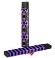 Skin Decal Wrap 2 Pack for Juul Vapes Floral Pattern Purple JUUL NOT INCLUDED