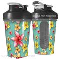 Decal Style Skin Wrap works with Blender Bottle 20oz Beach Flowers Seafoam Green (BOTTLE NOT INCLUDED)