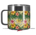 Skin Decal Wrap for Yeti Coffee Mug 14oz Beach Flowers 02 Yellow Sunshine - 14 oz CUP NOT INCLUDED by WraptorSkinz