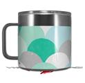 Skin Decal Wrap for Yeti Coffee Mug 14oz Brushed Circles Seafoam - 14 oz CUP NOT INCLUDED by WraptorSkinz