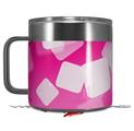 Skin Decal Wrap for Yeti Coffee Mug 14oz Bokeh Squared Hot Pink - 14 oz CUP NOT INCLUDED by WraptorSkinz