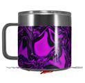 Skin Decal Wrap compatible with Yeti Coffee Mug 14oz Liquid Metal Chrome Purple - 14 oz CUP NOT INCLUDED by WraptorSkinz