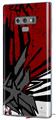 Decal style Skin Wrap compatible with Samsung Galaxy Note 9 Baja 0040 Red Dark