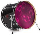Decal Skin works with most 24" Bass Kick Drum Heads Bokeh Music Hot Pink - DRUM HEAD NOT INCLUDED