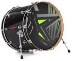 Decal Skin works with most 24" Bass Kick Drum Heads Baja 0023 Lime Green - DRUM HEAD NOT INCLUDED