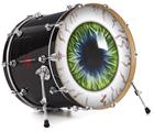 Decal Skin works with most 24" Bass Kick Drum Heads Eyeball Blue Green - DRUM HEAD NOT INCLUDED
