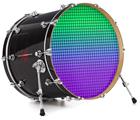 Decal Skin works with most 24" Bass Kick Drum Heads Faded Dots Purple Green - DRUM HEAD NOT INCLUDED