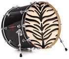 Decal Skin works with most 24" Bass Kick Drum Heads White Tiger - DRUM HEAD NOT INCLUDED
