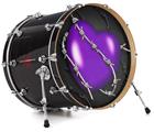 Decal Skin works with most 24" Bass Kick Drum Heads Barbwire Heart Purple - DRUM HEAD NOT INCLUDED