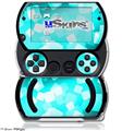 Bokeh Squared Neon Teal - Decal Style Skins (fits Sony PSPgo)