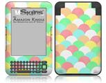 Brushed Cirlces Multi Light - Decal Style Skin fits Amazon Kindle 3 Keyboard (with 6 inch display)