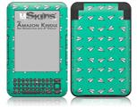 Paper Planes Turquoise - Decal Style Skin fits Amazon Kindle 3 Keyboard (with 6 inch display)
