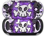 Cartoon Skull Purple - Decal Style Skin fits Sony PS Vita