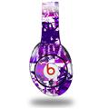 WraptorSkinz Skin Decal Wrap compatible with Beats Studio (Original) Headphones Purple Checker Graffiti Skin Only (HEADPHONES NOT INCLUDED)