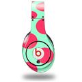 WraptorSkinz Skin Decal Wrap compatible with Beats Studio (Original) Headphones Kearas Polka Dots Pink And Blue Skin Only (HEADPHONES NOT INCLUDED)