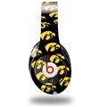 WraptorSkinz Skin Decal Wrap compatible with Beats Studio (Original) Headphones Iowa Hawkeyes Tigerhawk Tiled 06 Gold on Black Skin Only (HEADPHONES NOT INCLUDED)
