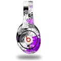 WraptorSkinz Skin Decal Wrap compatible with Beats Studio (Original) Headphones Purple Checker Skull Splatter Skin Only (HEADPHONES NOT INCLUDED)