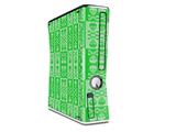 Skull And Crossbones Pattern Green Decal Style Skin for XBOX 360 Slim Vertical